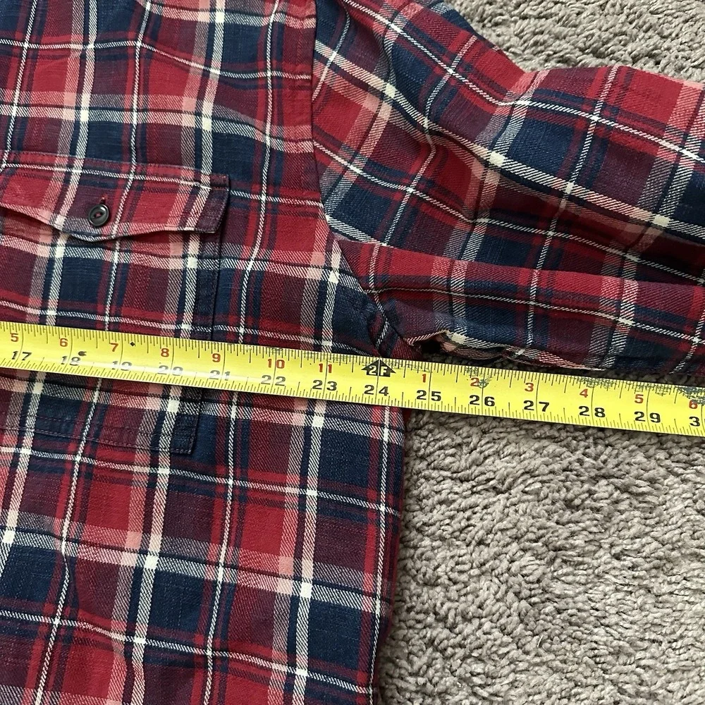 Orvis Men's Soft Flannel Long Sleeve Shirt XL Red‎ Active Fit Chest Pockets